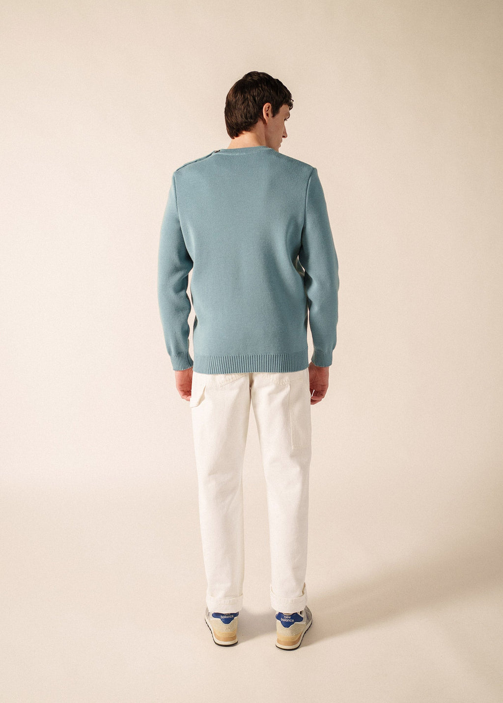 Saint James CANCALE Fisherman Sweater (LIGHT COASTAL BLUE)