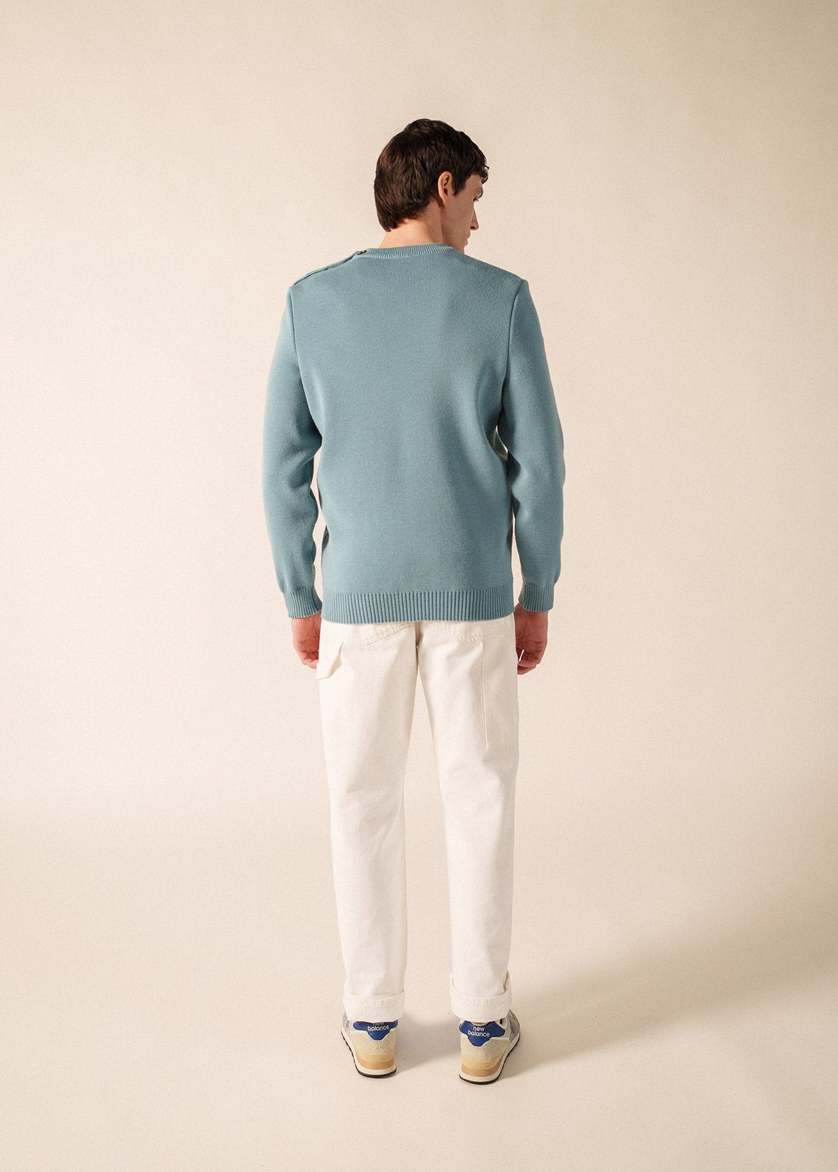 Saint James CANCALE Fisherman Sweater (LIGHT COASTAL BLUE)