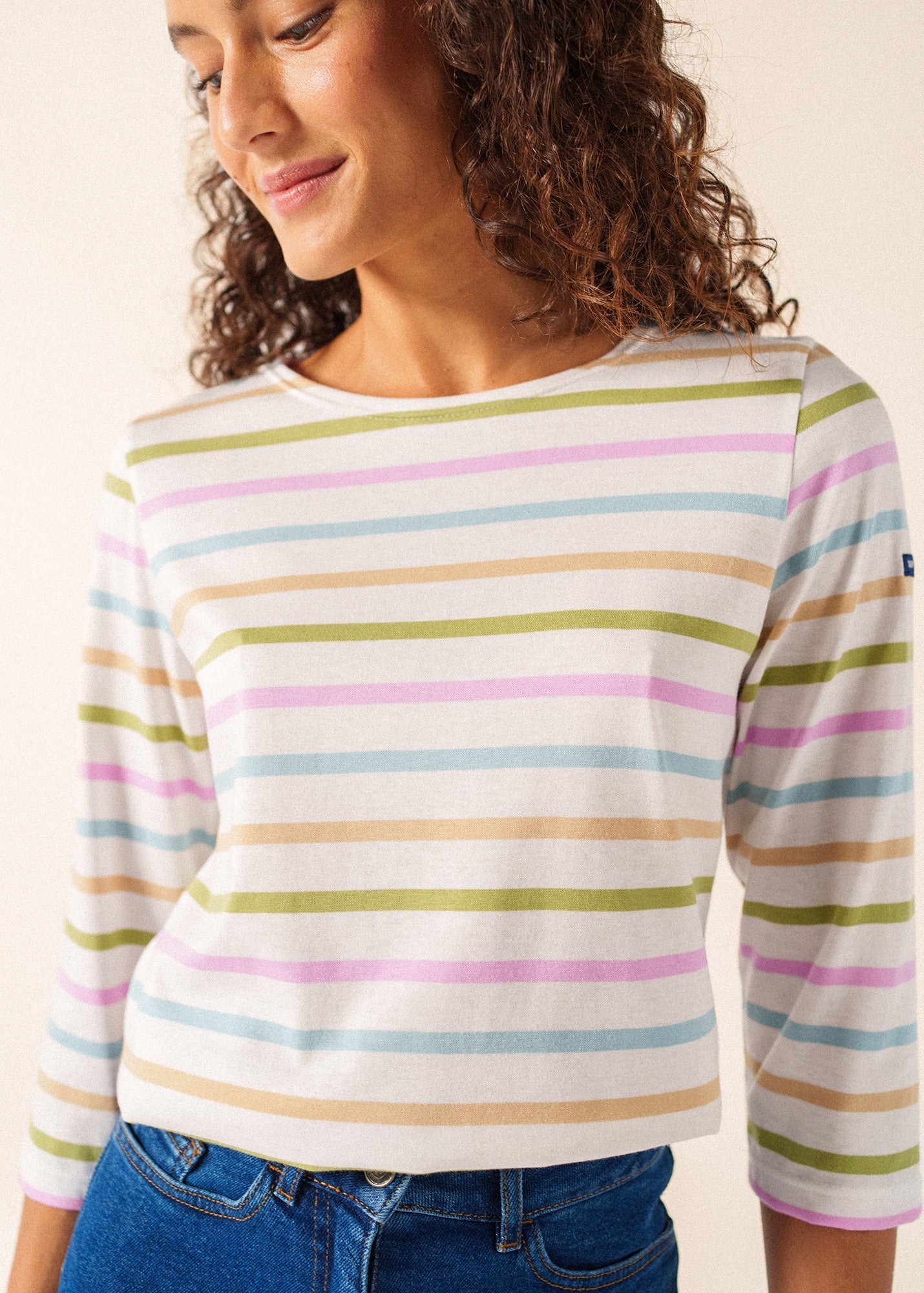 Saint James GALATHEE MULTICOLOR Breton Striped Top (ACCALMIE)