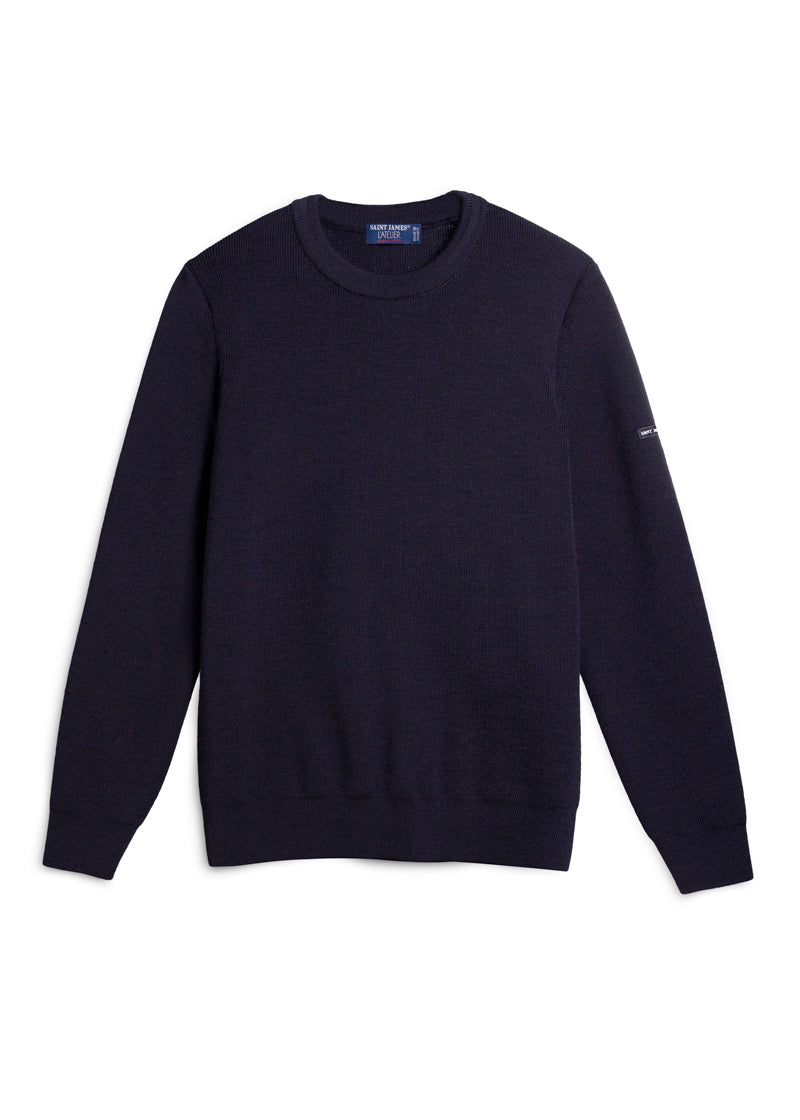 Saint James LOCRONAN III - Crew Neck Sweater for Men | Straight Fit (NAVY)