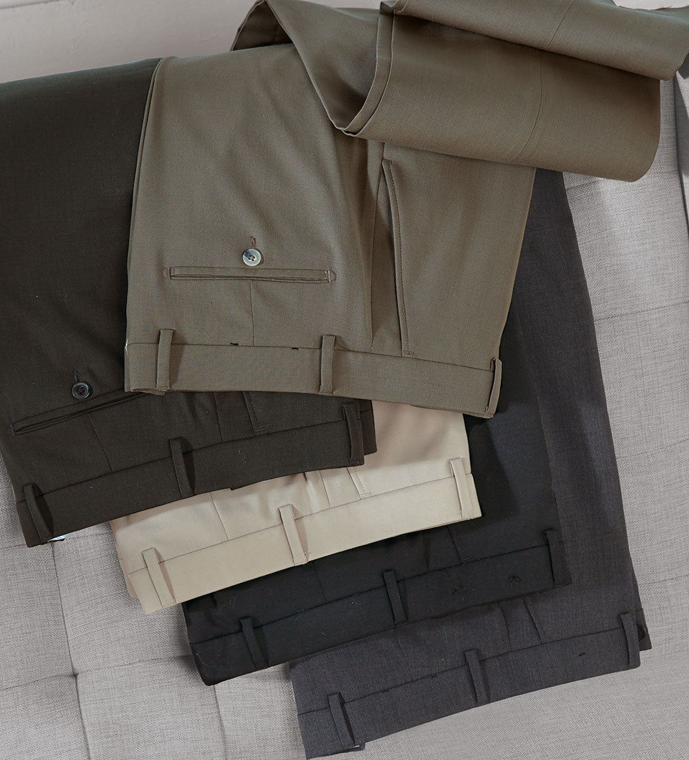 Patrick James Gabardine Double-Pleat Slacks