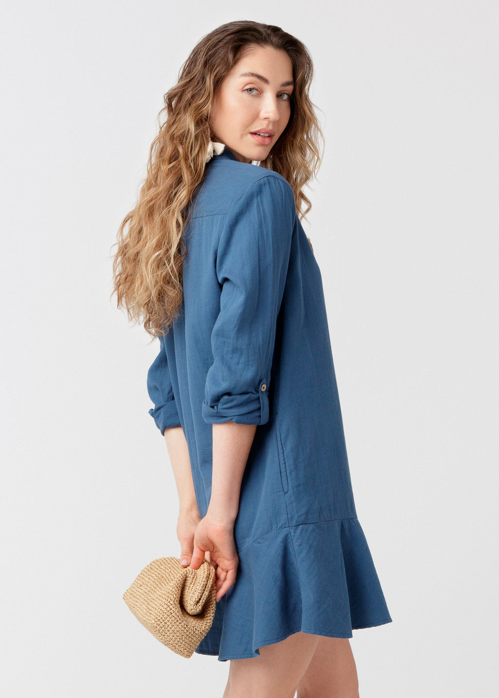 Cabana Life Harbor Gauze Button Front Shirt Dress