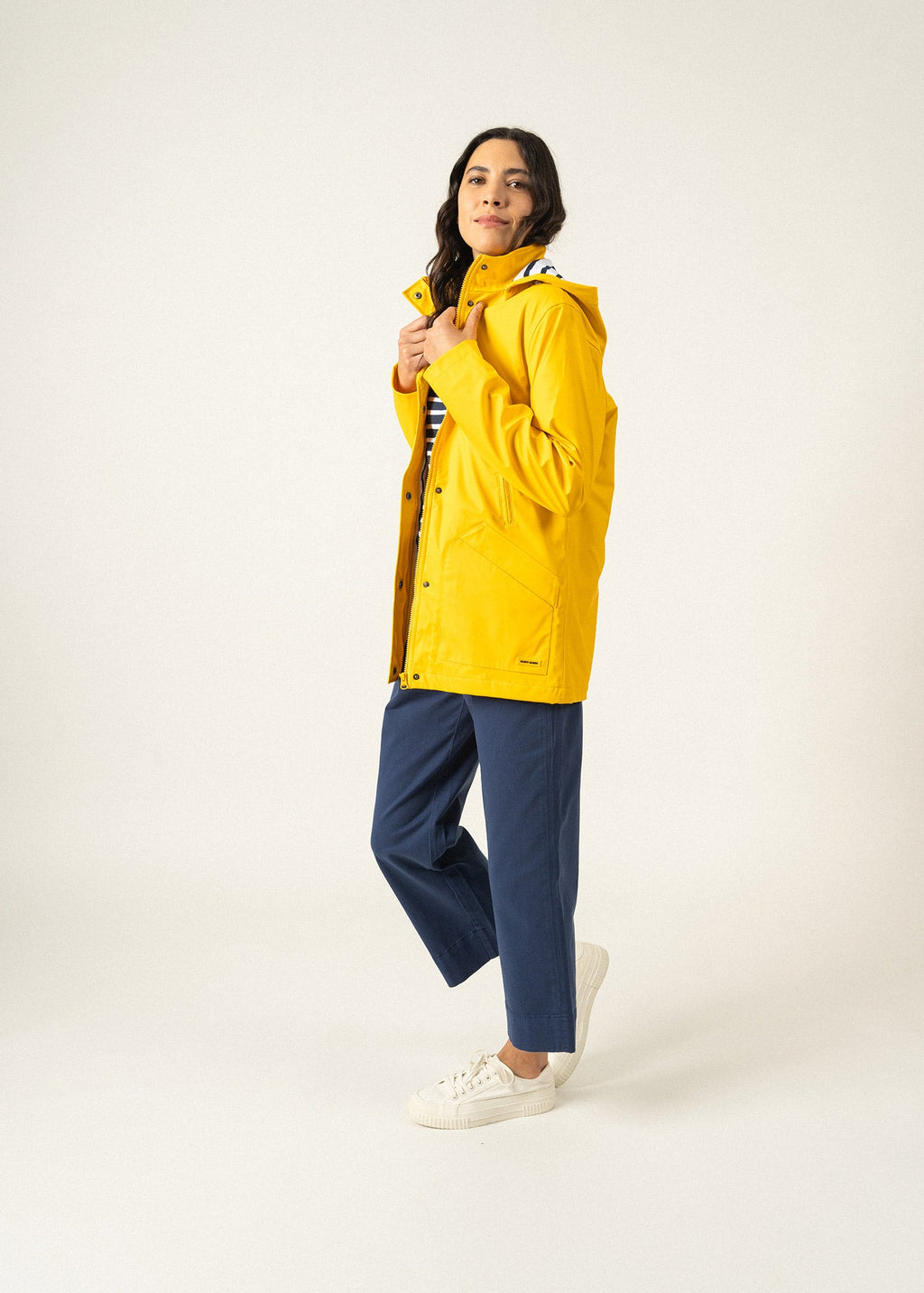 Saint James ST MORGANE - Waterproof Raincoat with Hood (YELLOW)