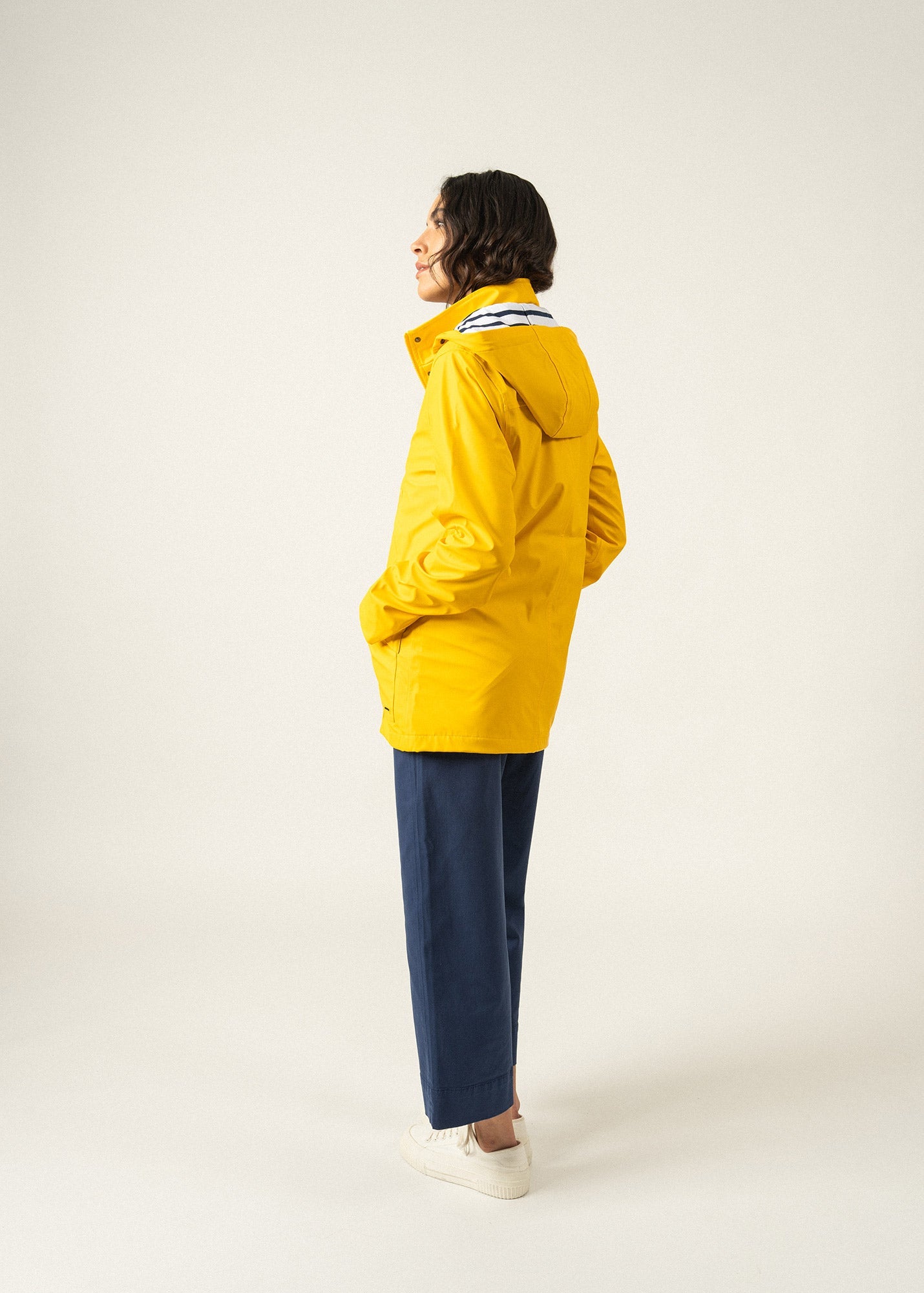 Saint James ST MORGANE - Waterproof Raincoat with Hood (YELLOW)
