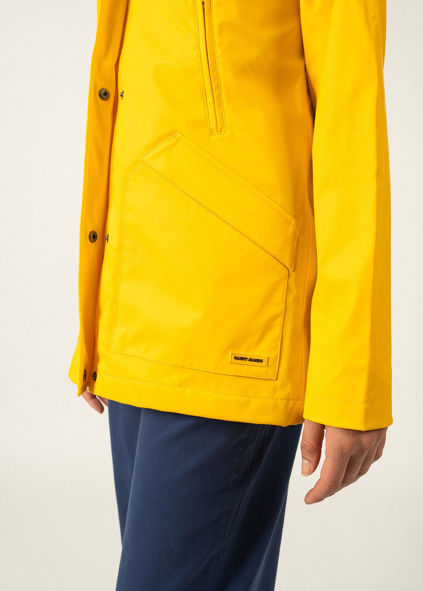 Saint James ST MORGANE - Waterproof Raincoat with Hood (YELLOW)