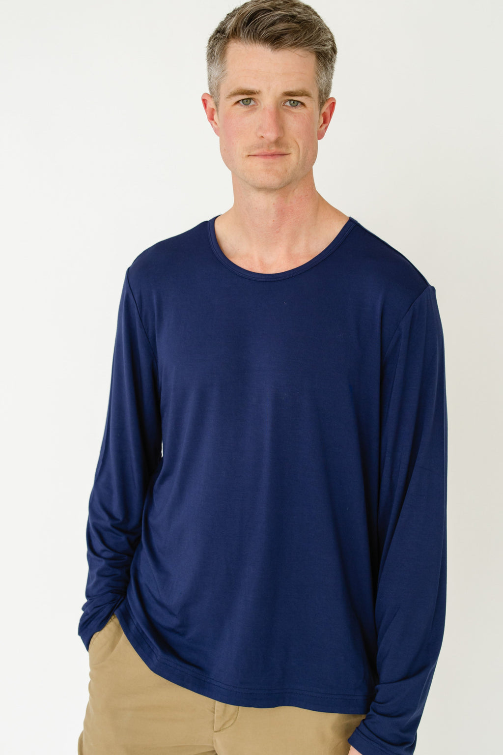 Cabana Life Bamboo Long Sleeve Sun Shirt, Navy