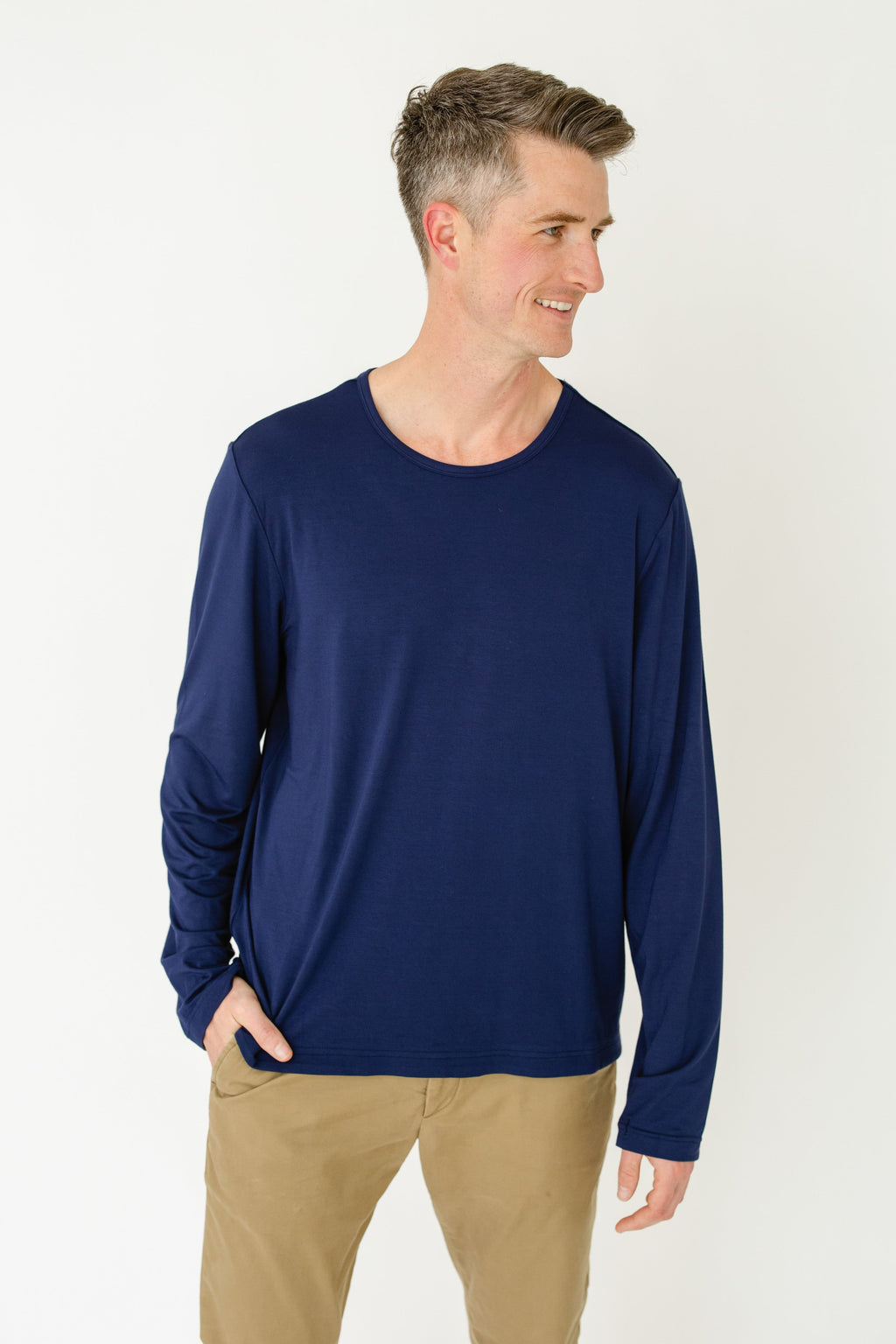 Cabana Life Bamboo Long Sleeve Sun Shirt, Navy