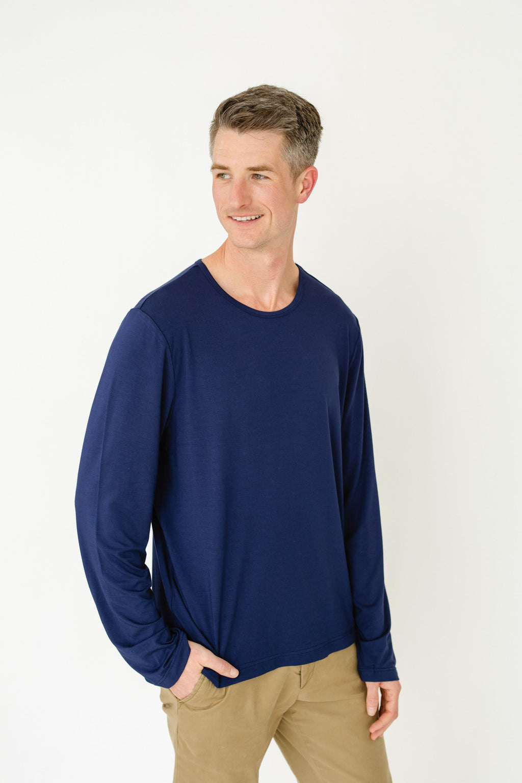 Cabana Life Bamboo Long Sleeve Sun Shirt, Navy