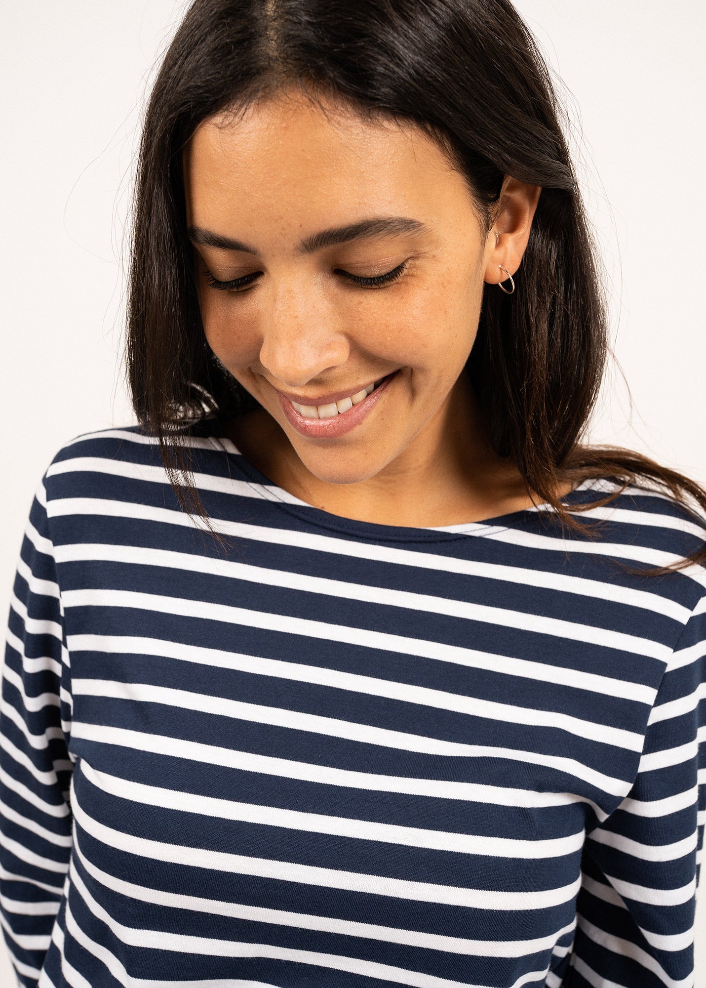 Saint James MINQUIERS MODERN - Authentic Breton Stripe Shirt | Soft Cotton | Men Fit (NAVY / WHITE)
