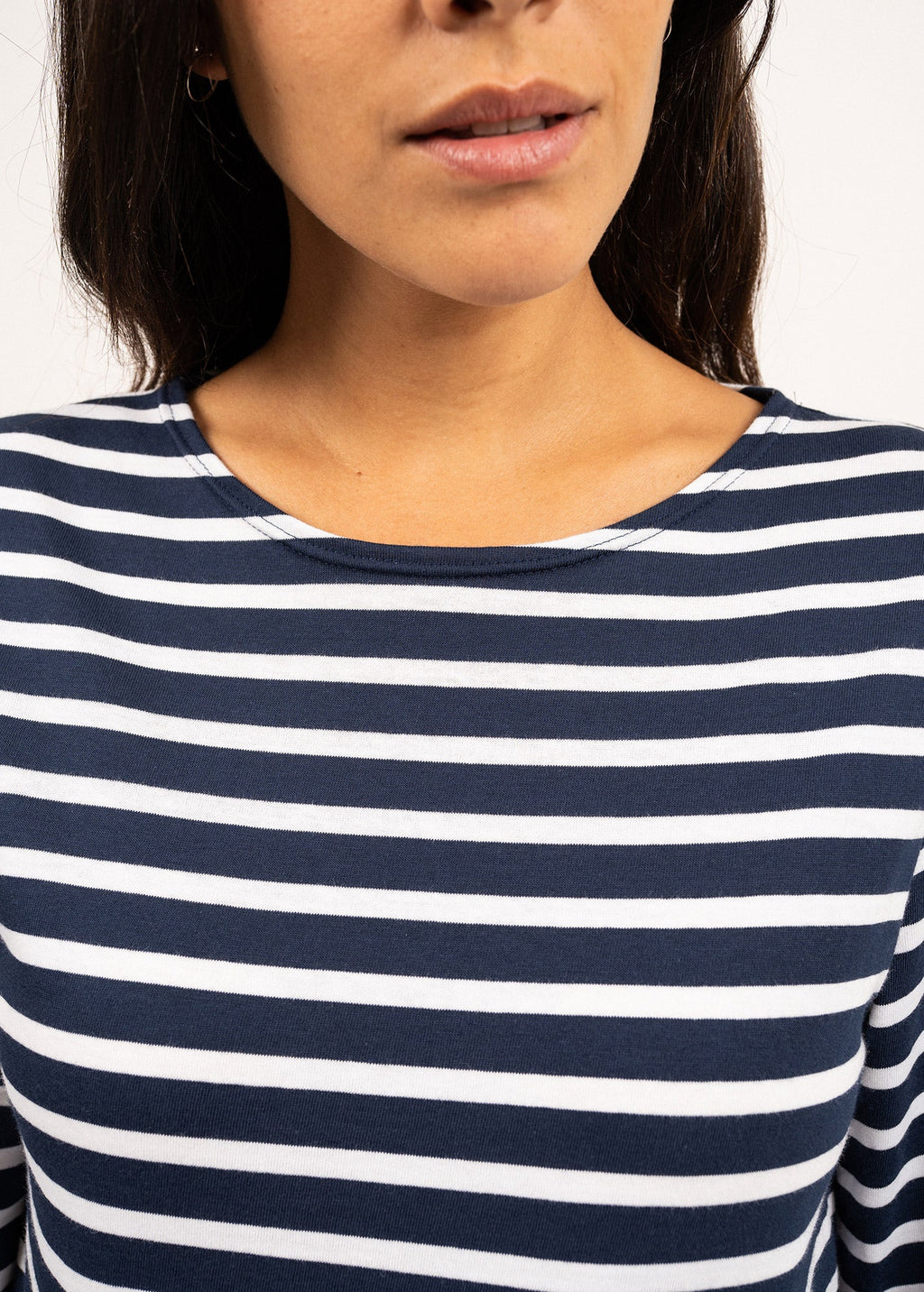 Saint James MINQUIERS MODERN - Authentic Breton Stripe Shirt | Soft Cotton | Men Fit (NAVY / WHITE)