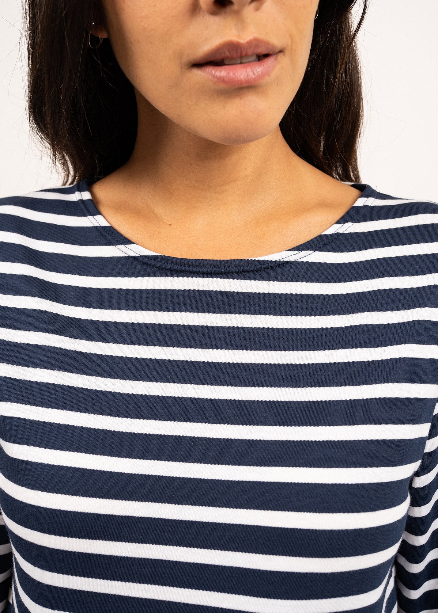 Saint James MINQUIERS MODERN - Authentic Breton Stripe Shirt | Soft Cotton | Men Fit (NAVY / WHITE)