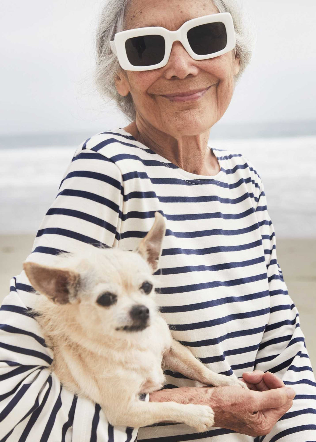 Saint James MINQUIERS MODERN - Authentic Breton Stripe Shirt | Soft Cotton | Men Fit (ECRU / NAVY)