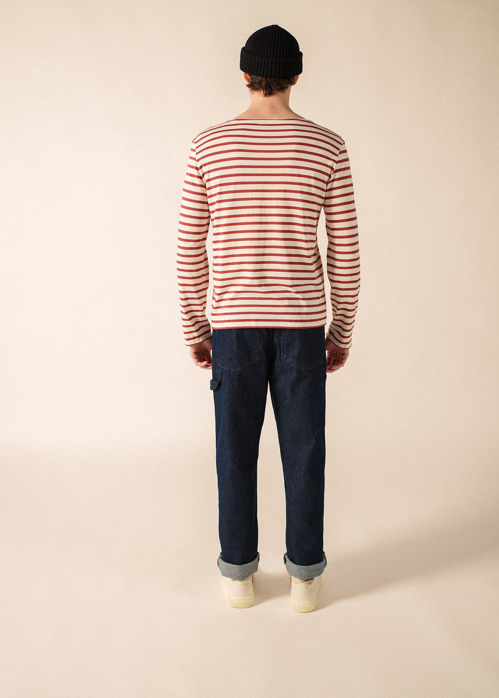 Saint James MINQUIERS MODERN Breton Shirt (ECRU / TERRACOTTA)