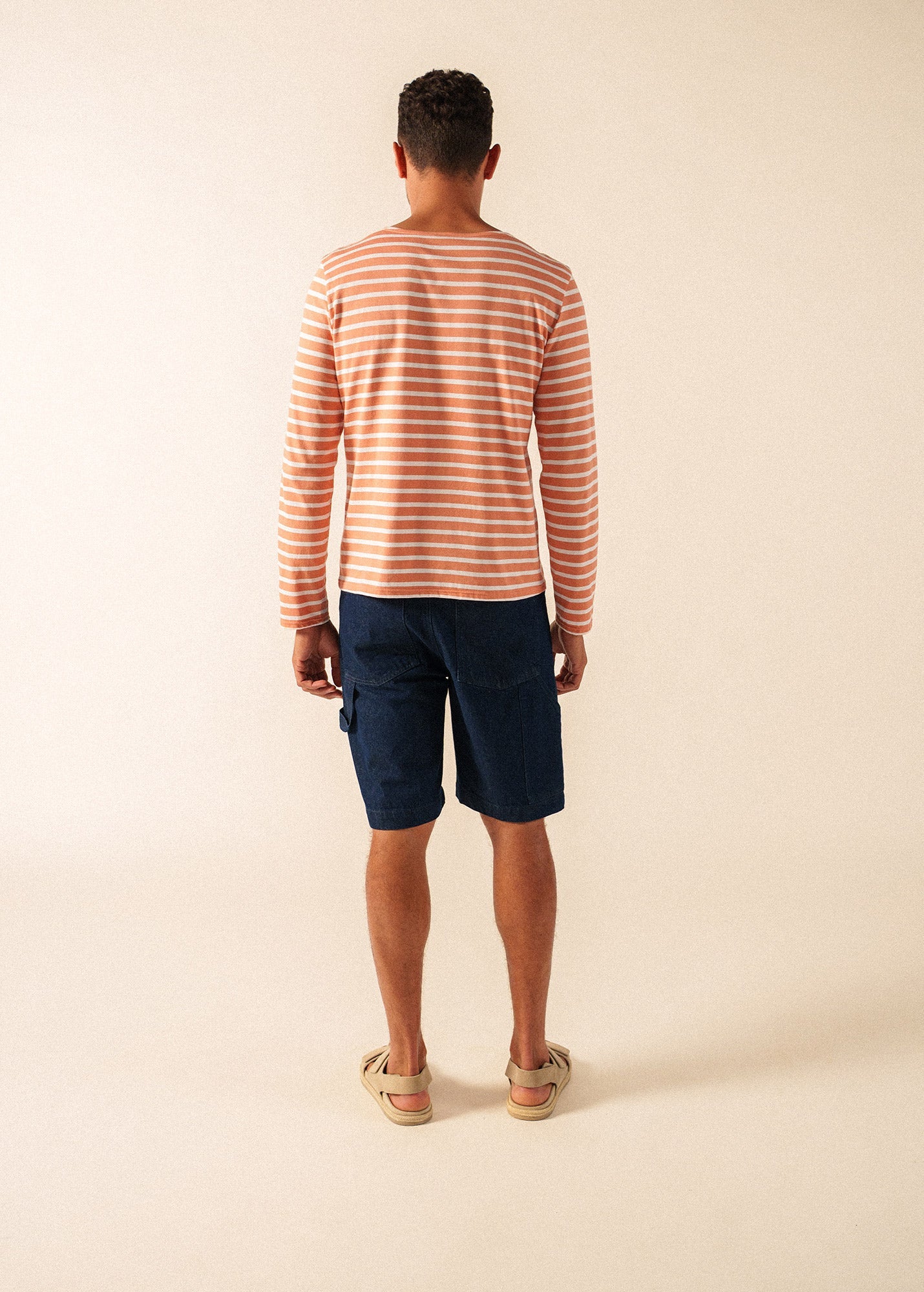 Saint James MINQUIERS MODERN Breton Shirt (CLAY / WHITE)