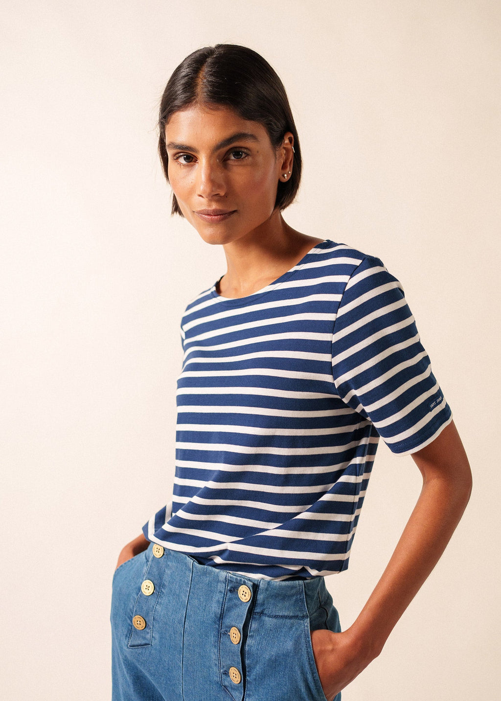 Saint James LEVANT MODERN Breton Shirt (NAVY / WHITE)