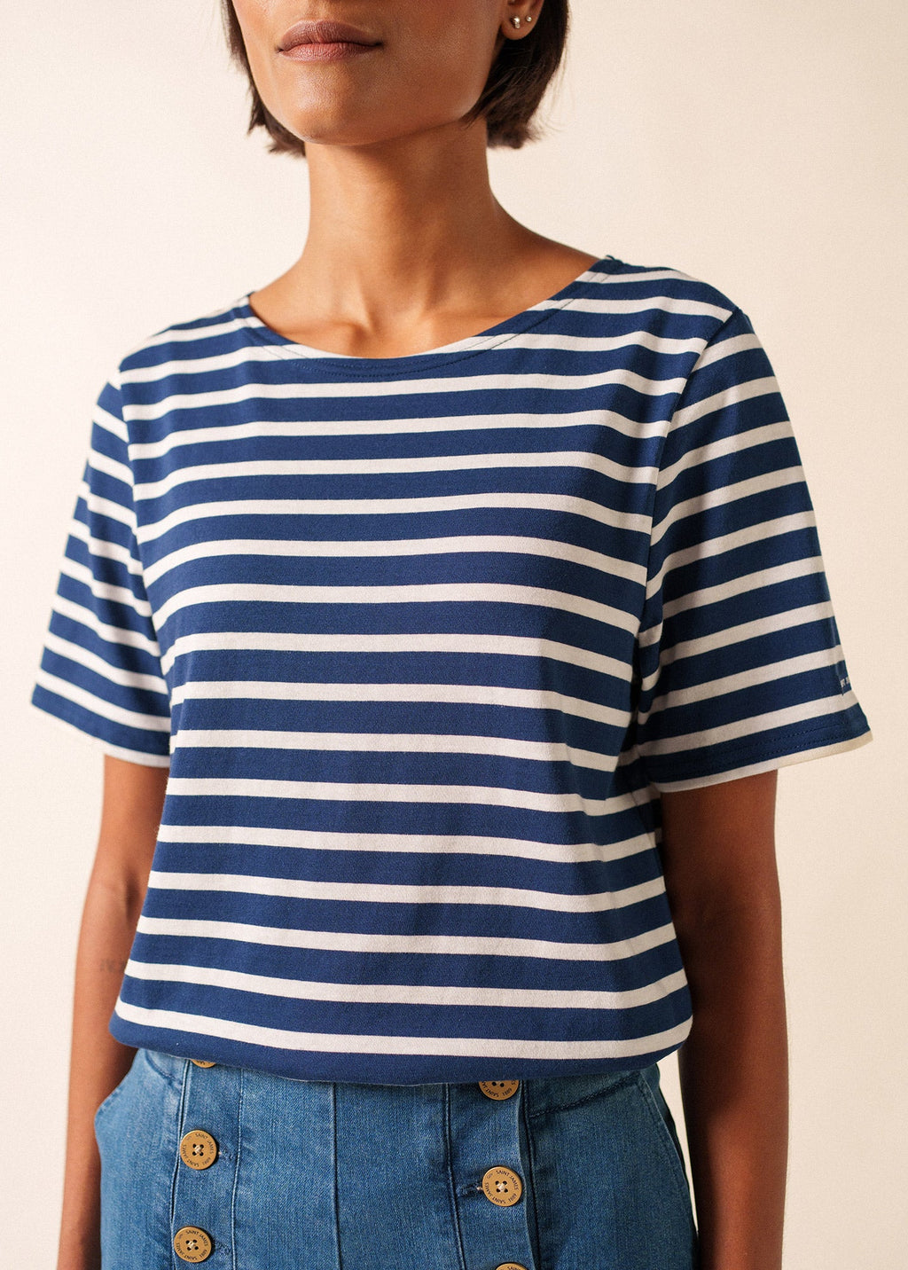 Saint James LEVANT MODERN Breton Shirt (NAVY / WHITE)