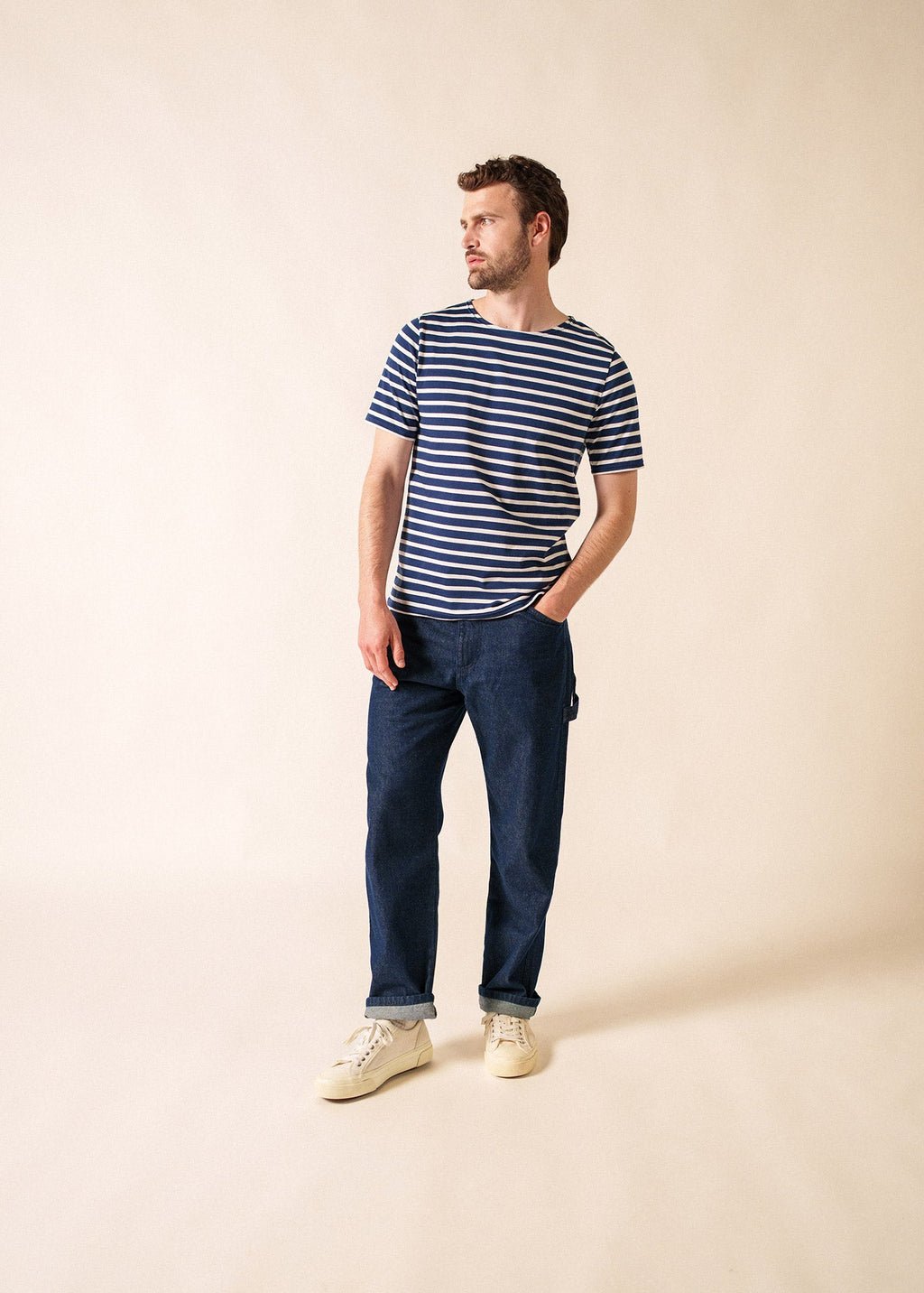 Saint James LEVANT MODERN Breton Shirt (NAVY / WHITE)