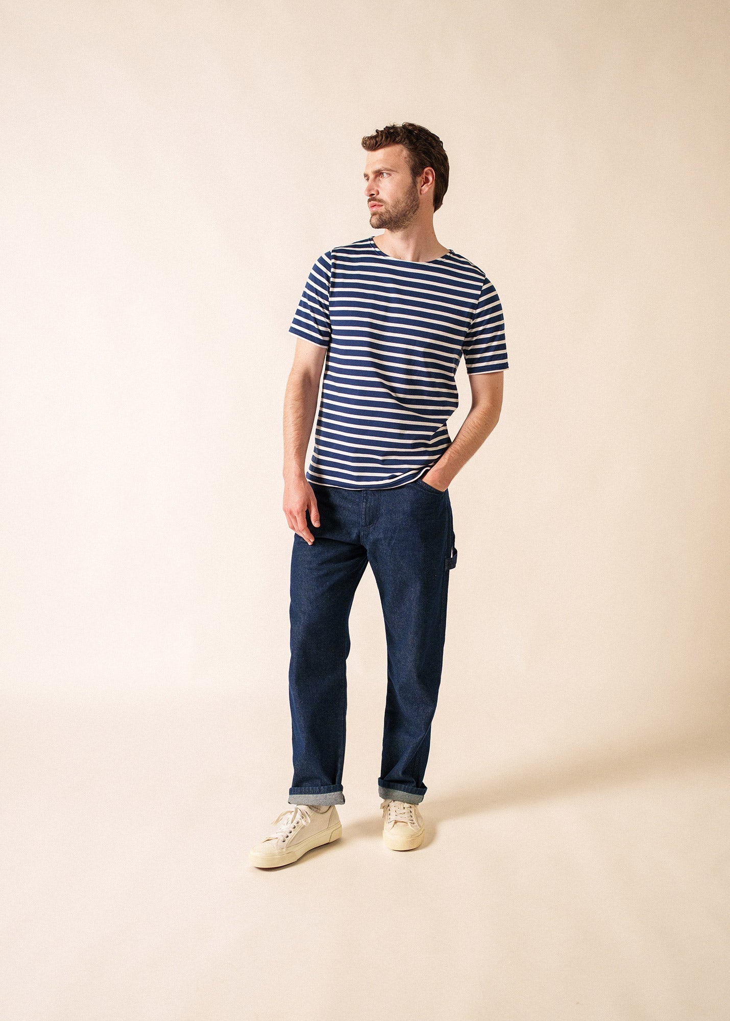 Saint James LEVANT MODERN Breton Shirt (NAVY / WHITE)