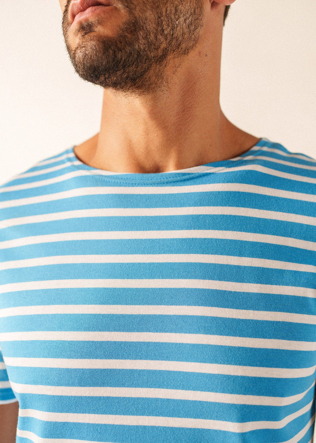 Saint James LEVANT MODERN Breton Shirt (CAPRI BLUE / WHITE)