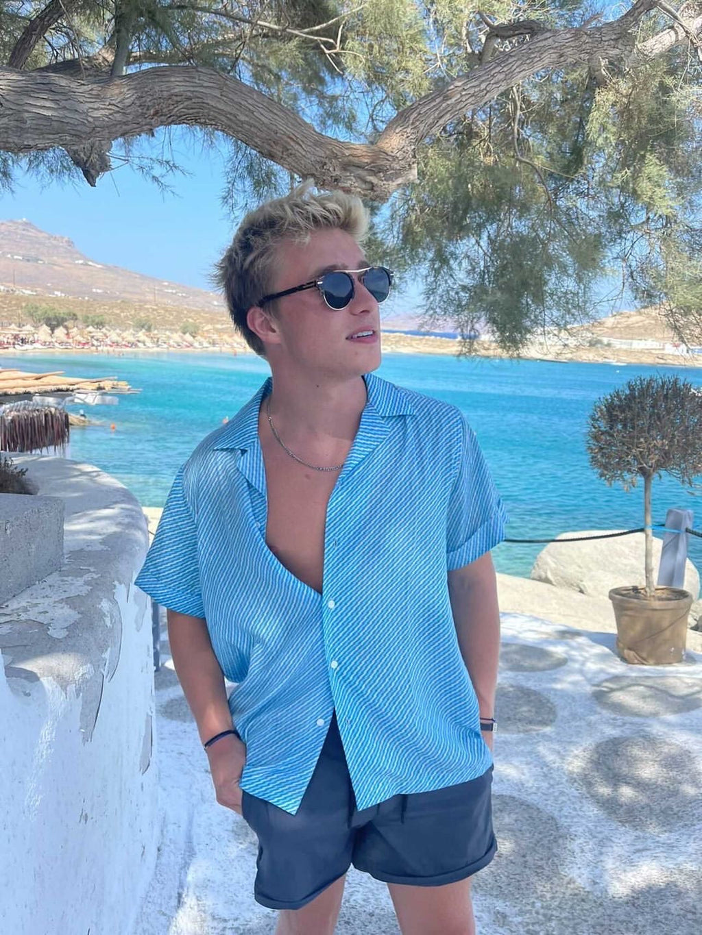 Bisous Sunglasses The Classic Blue Tortoise Rose Gold