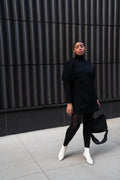 The Ansea Sweat Dress - Black