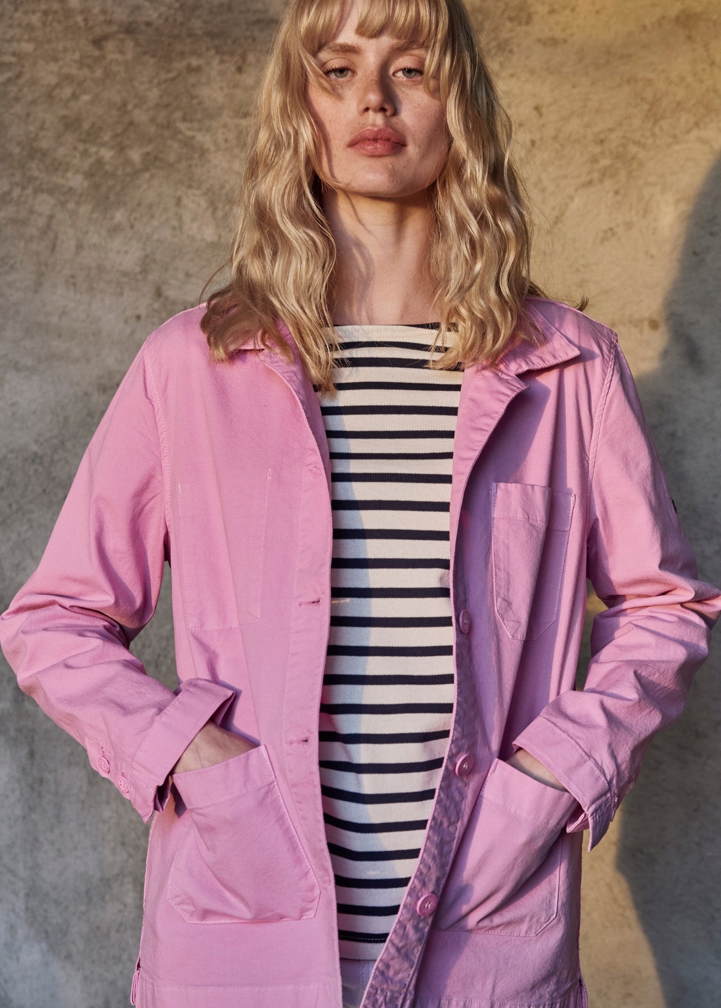 Saint James ALIZE French Chore Jacket (TEA ROSE PINK)
