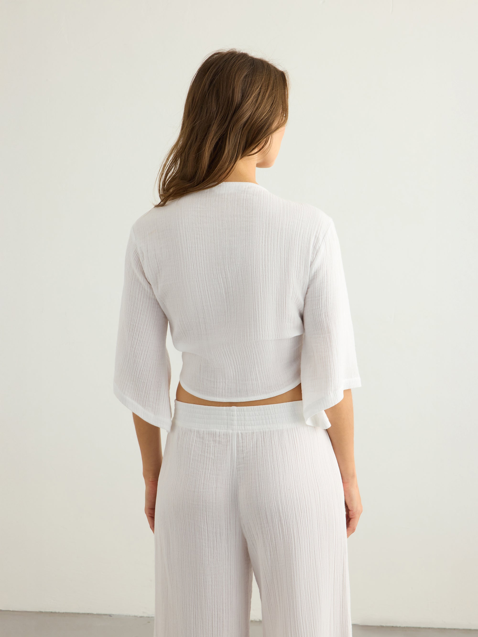 Aura Wrap Top - White