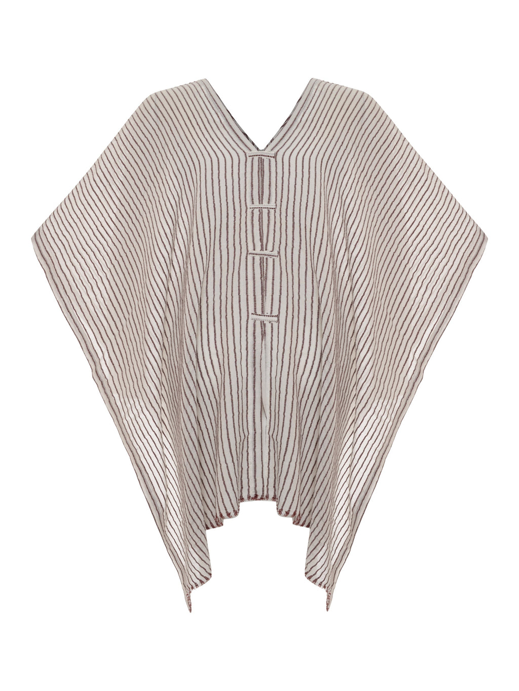 The Handloom Ava Kimono Burgundy Stripes