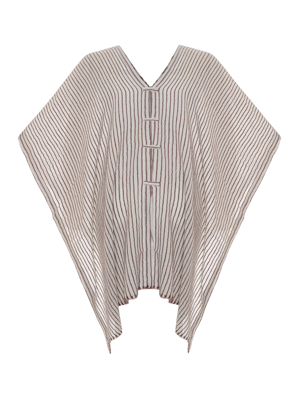 The Handloom Ava Kimono Burgundy Stripes