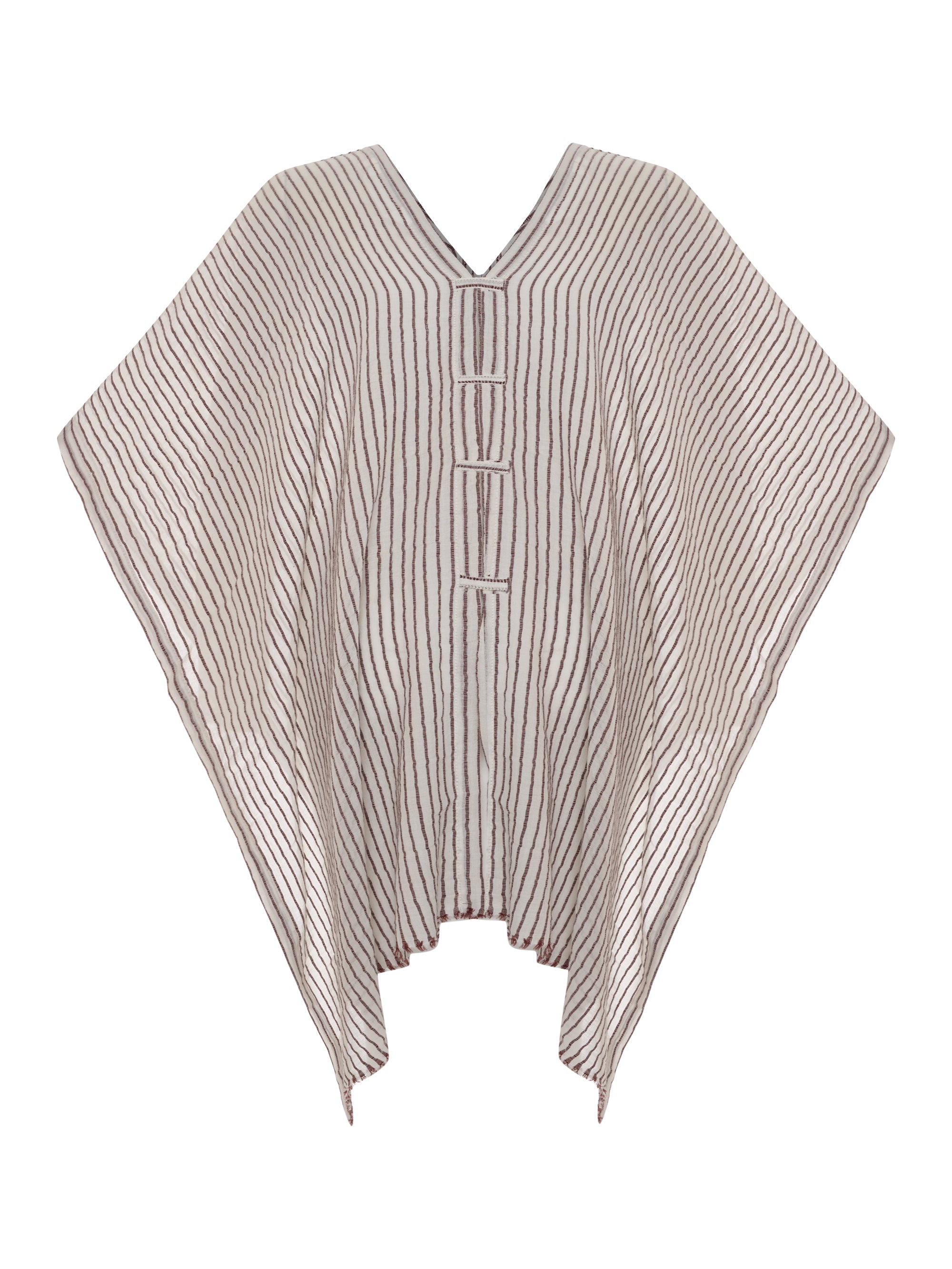 The Handloom Ava Kimono Burgundy Stripes