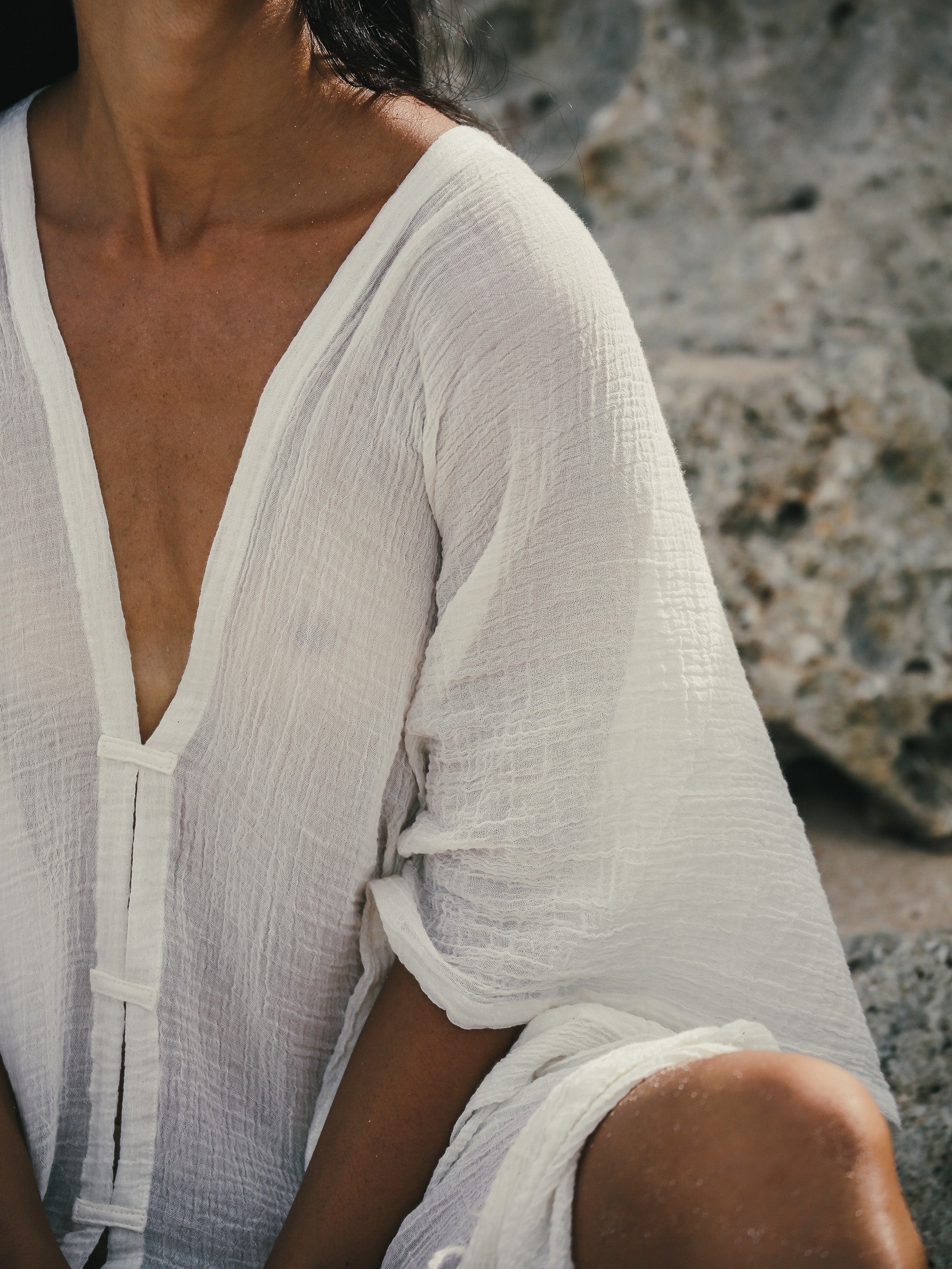 The Handloom Ava Kimono Natural