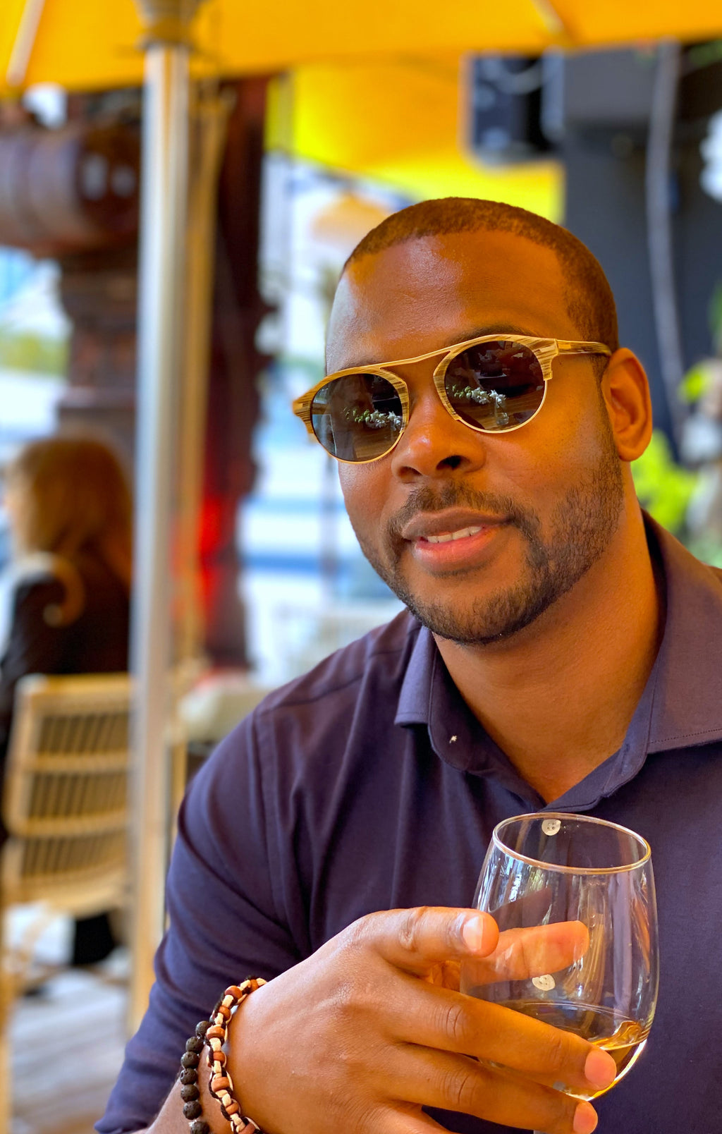 Bisous Sunglasses The Blondes Beach Blonde Gold