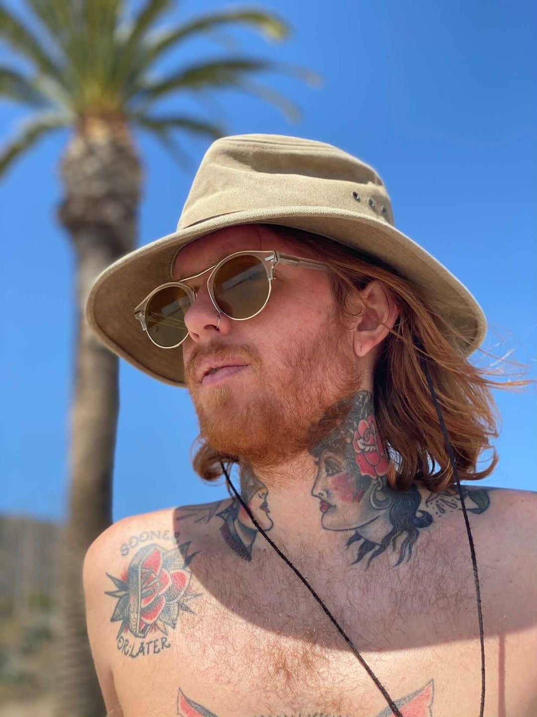 Bisous Sunglasses Rumrunners Frosted Clear Amber