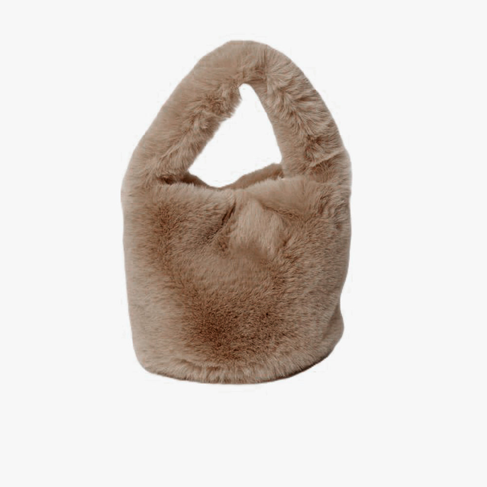Hat Attack New York Faux Fur Mini Bag, Black