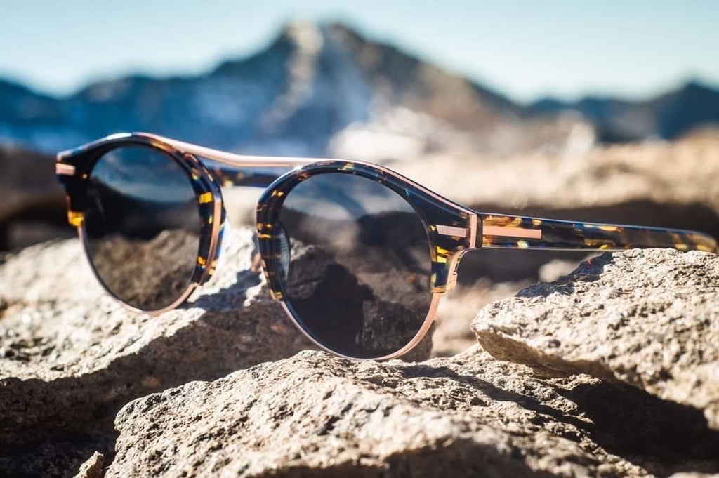 Bisous Sunglasses The Classic Blue Tortoise Rose Gold