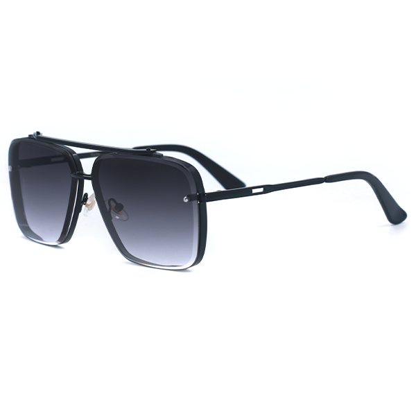 Bella - Midnight Oversized Squared Aviators