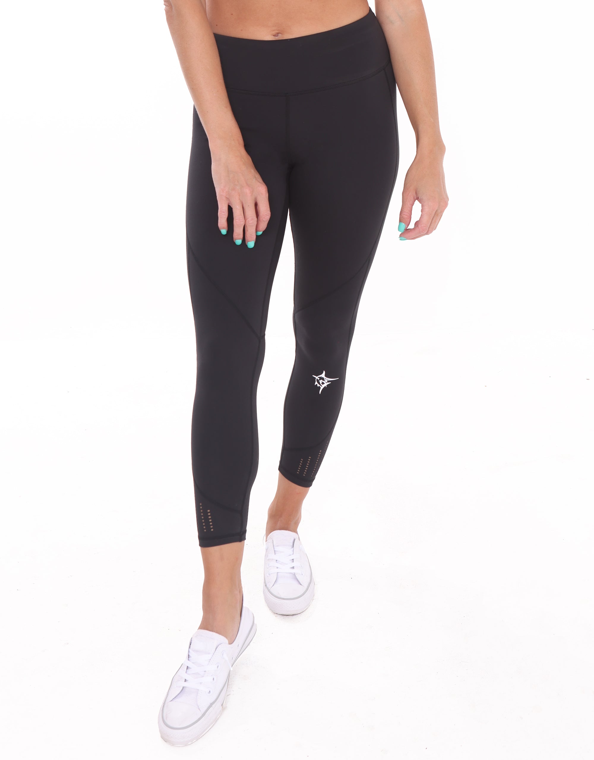 White Water Hydroflex Cut Out Leggings, Black