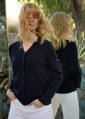 Saint James BREVANDS V-Neck Cardigan (NAVY)