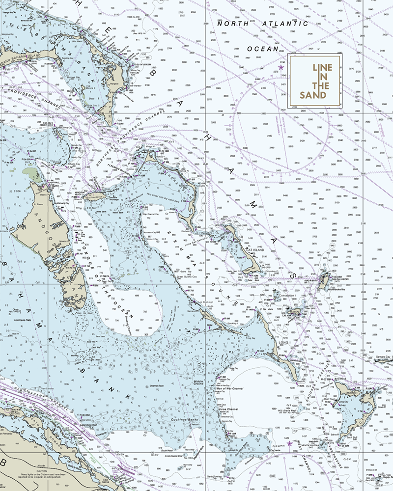 Line In The Sand Nautical Chart Solar Gaiter