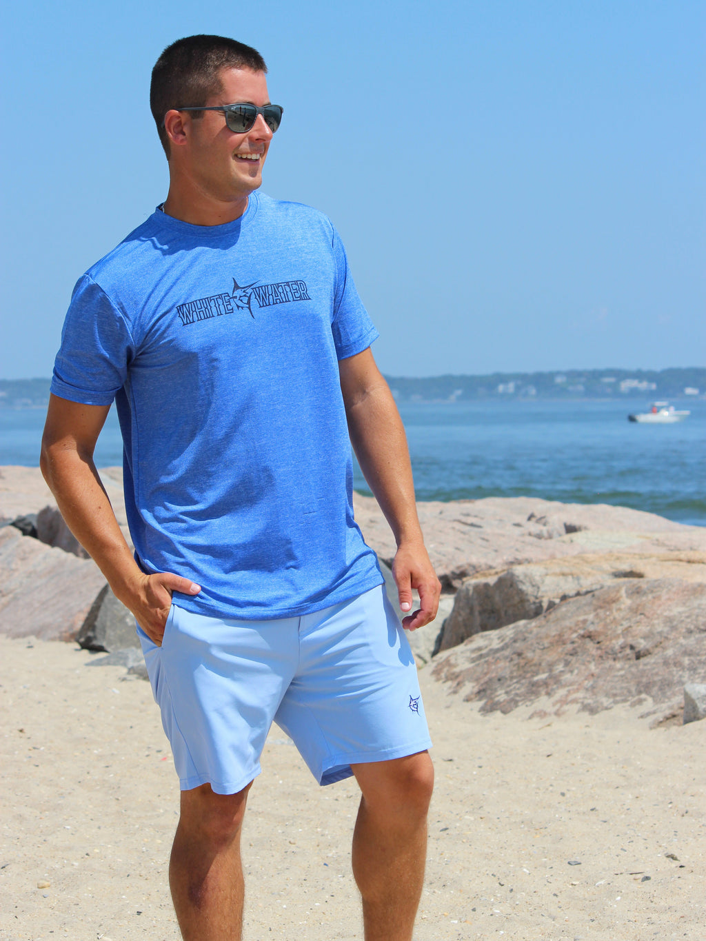 White Water Bimini Primary Performance Tee, Royal Blue
