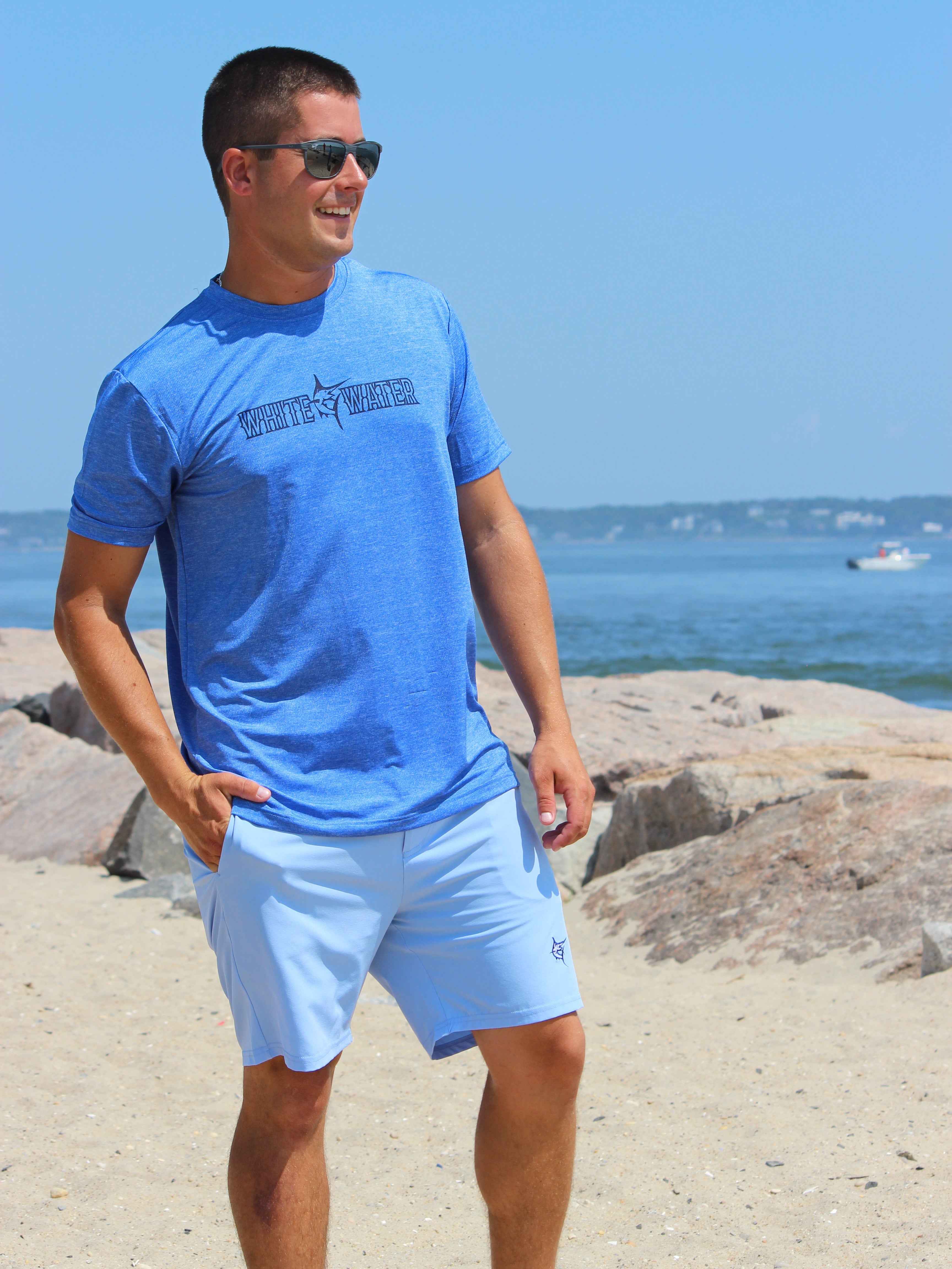 White Water Bimini Primary Performance Tee, Royal Blue