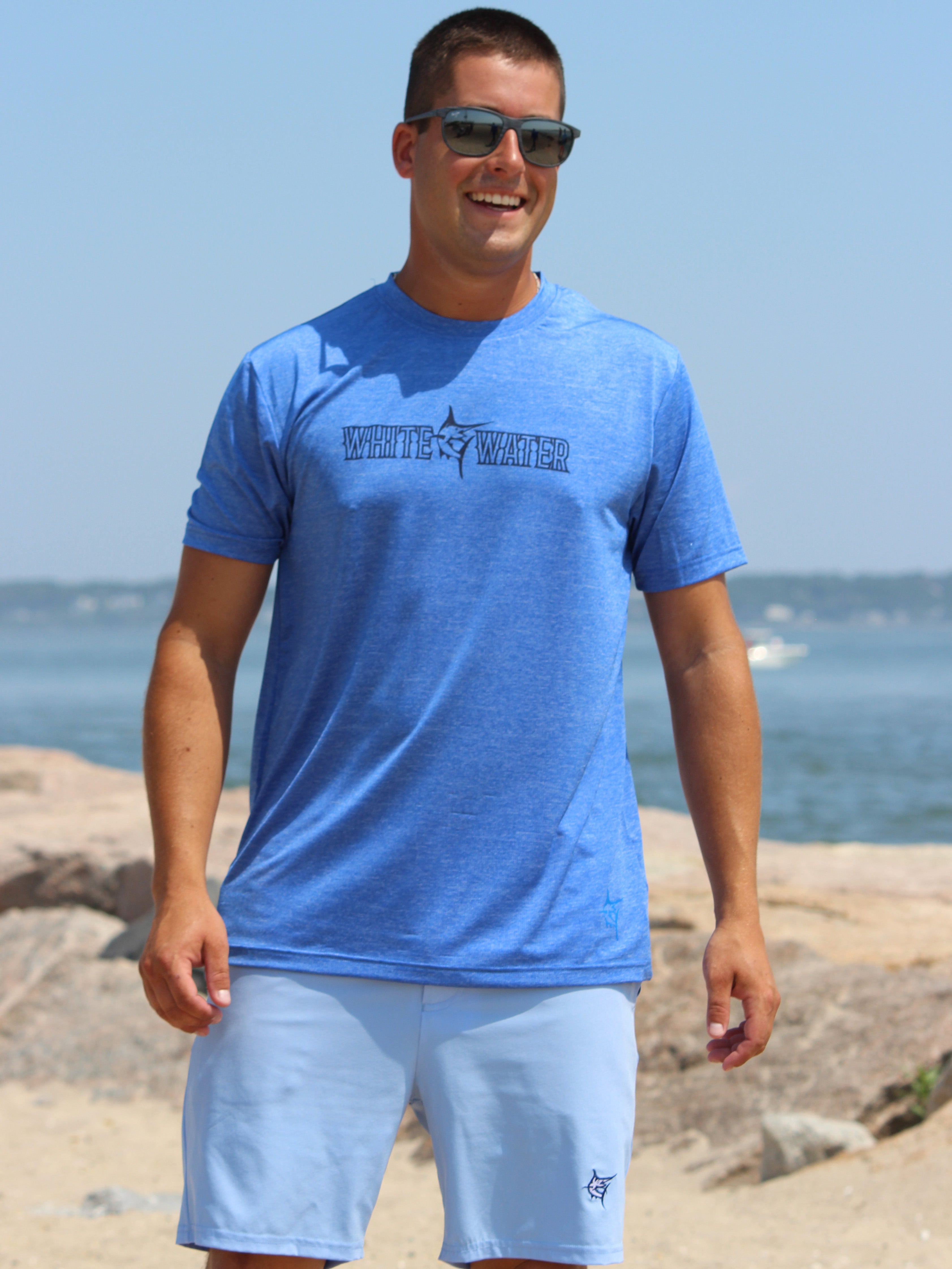 White Water Bimini Primary Performance Tee, Royal Blue
