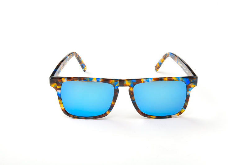 Bisous Sunglasses Sandbar 146 Tortoise Blue Mirror