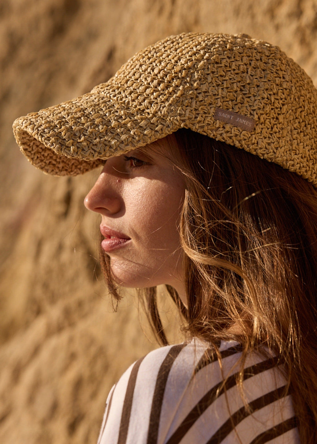 Saint James Raffia Sun Cap (NATURAL)