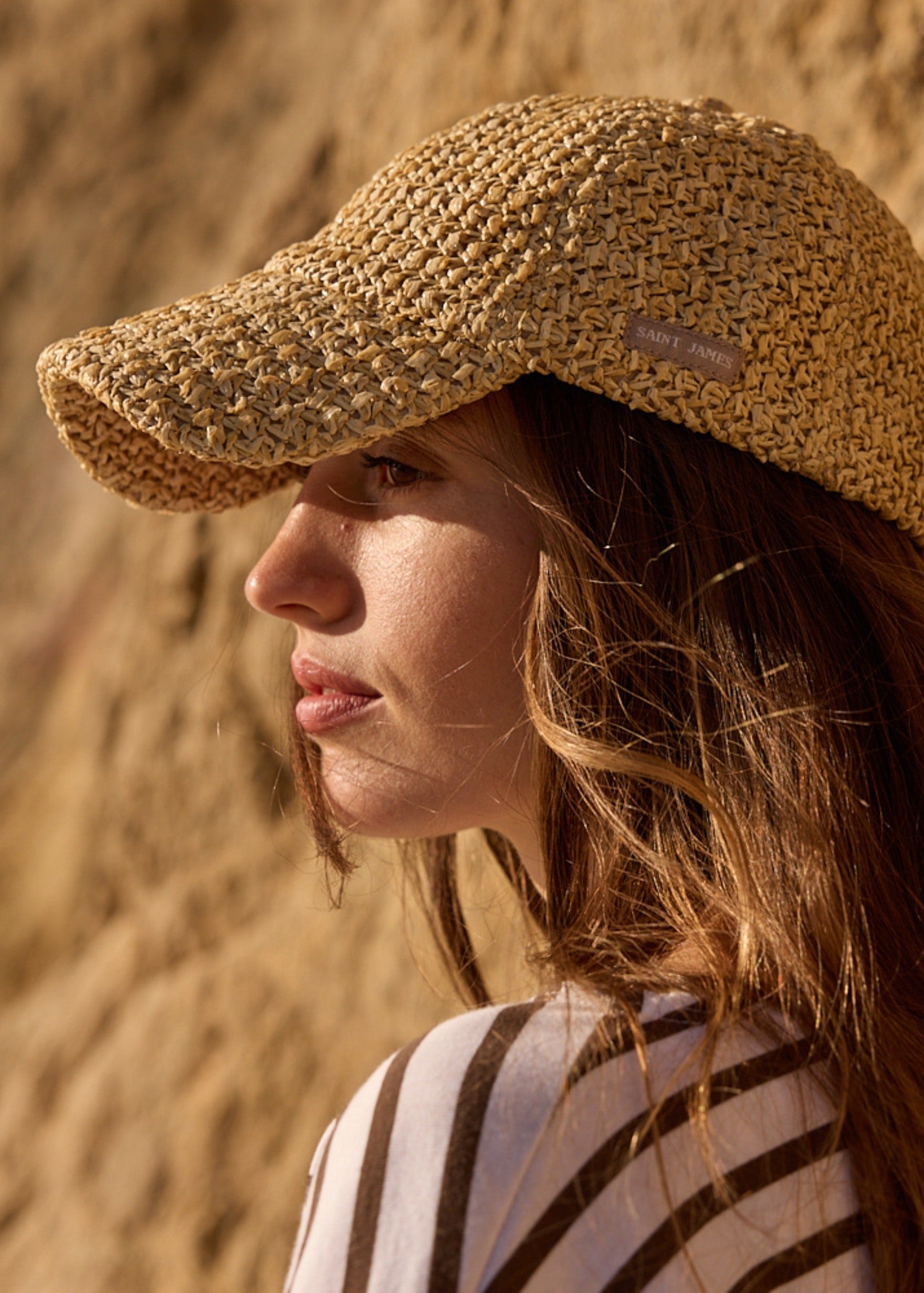 Saint James Raffia Sun Cap (NATURAL)