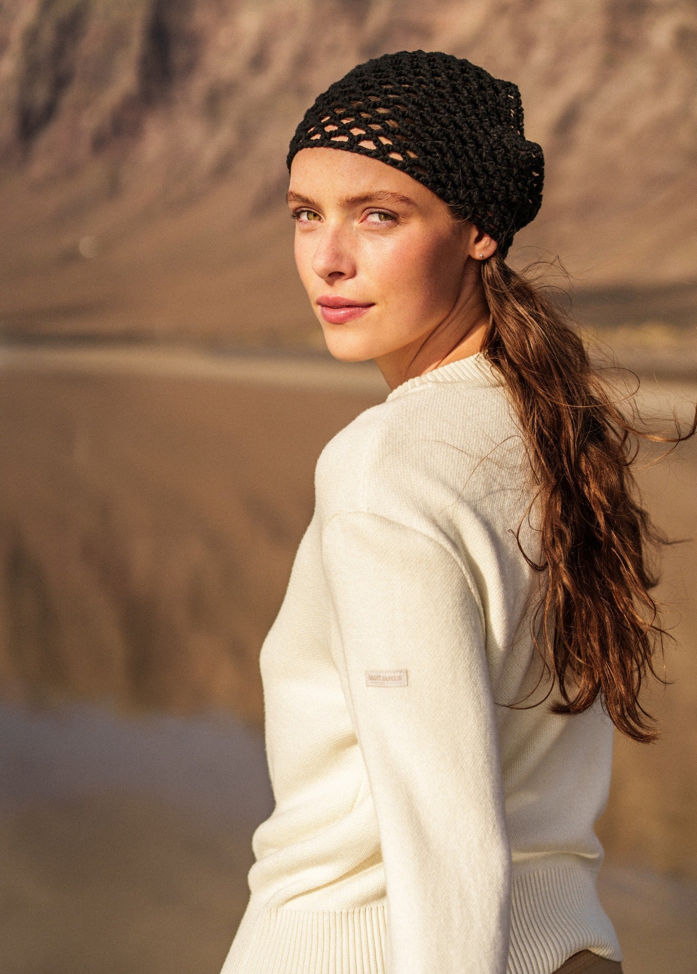 Saint James CAVAILLON Cotton Sweater (IVORY)