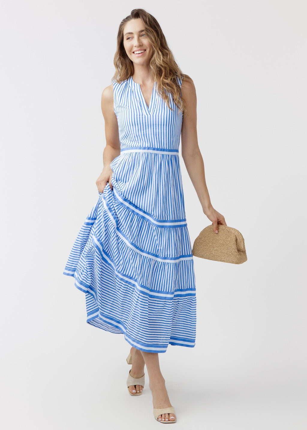 Cabana Life Palm Beach Sleeveless Tiered Maxi Dress