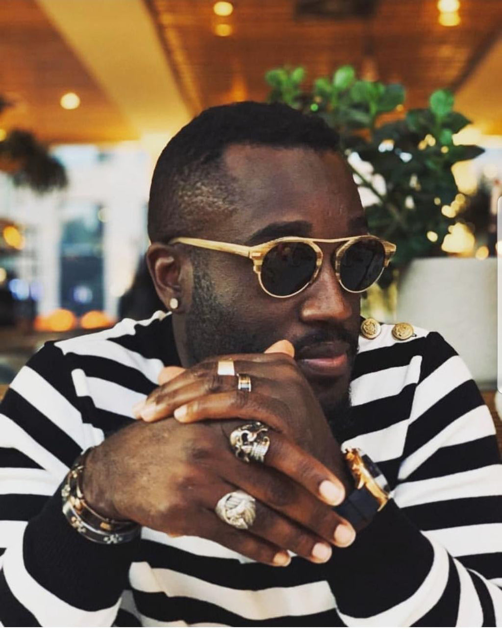 Bisous Sunglasses The Blondes Beach Blonde Gold