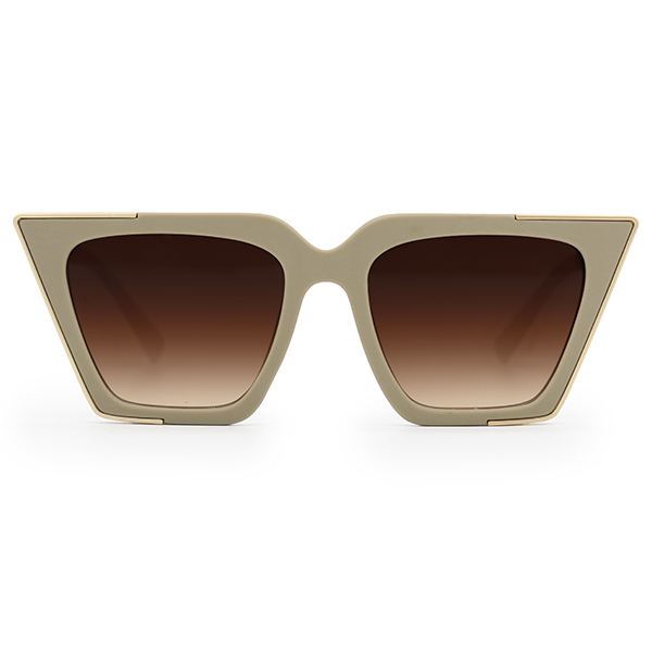 The CEO - Sustainable Nude Frame Brown Lens Cateye Sunglasses