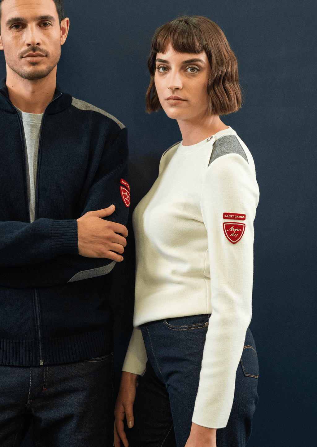 Saint James COMBE ARPIN - Wool Breton Sweater for Women (IVORY)